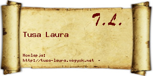 Tusa Laura névjegykártya